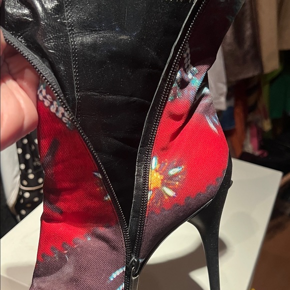 Casadei Multicolor Patterned Heeled Boots - Picture 6 of 7